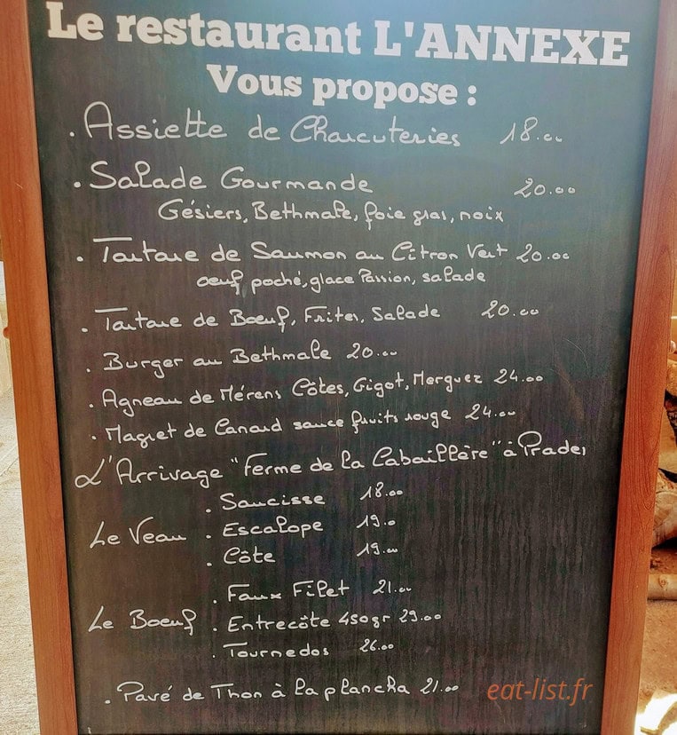 L’Annexe — carte page 1
