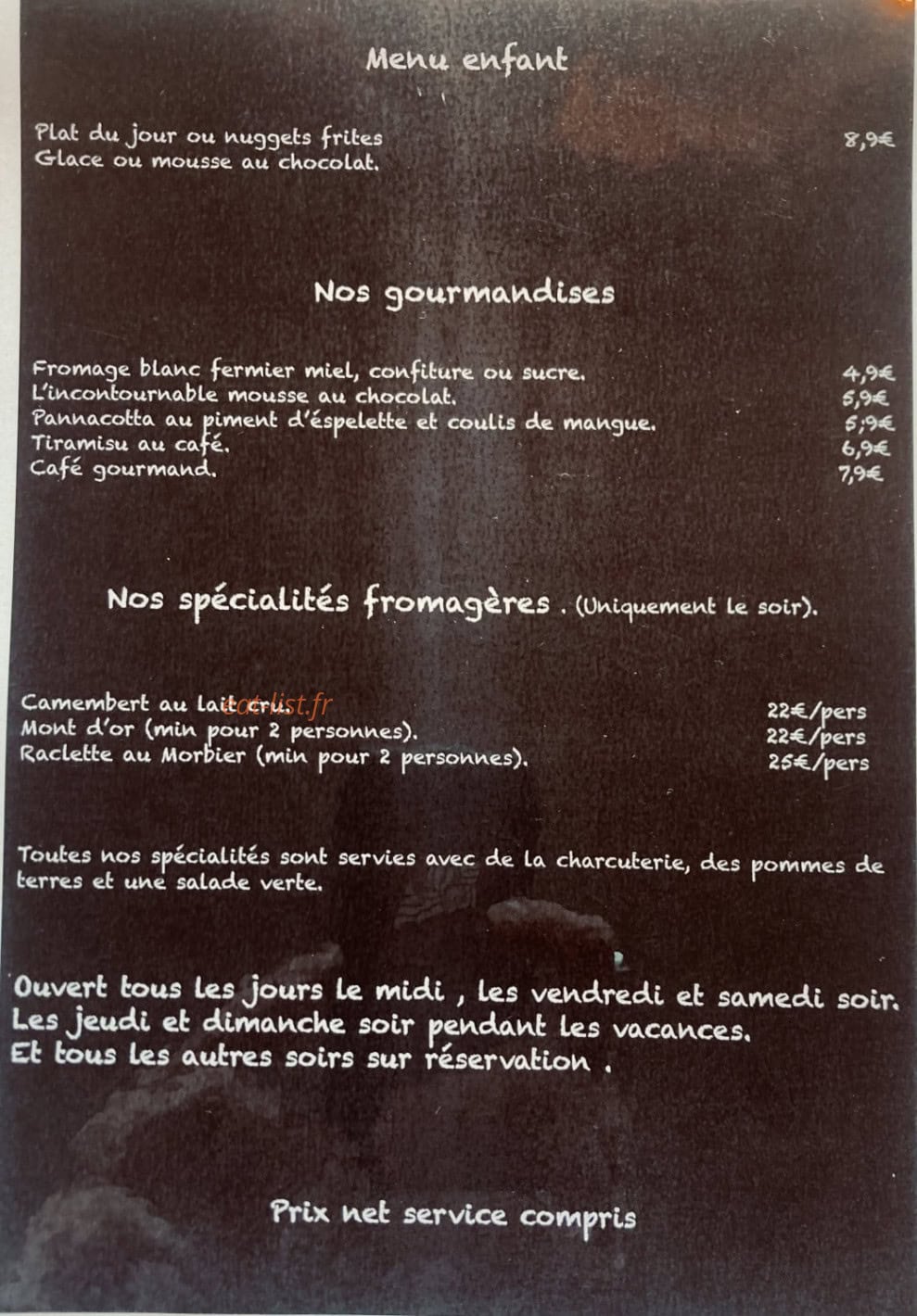 L'Atelier — carte page 2