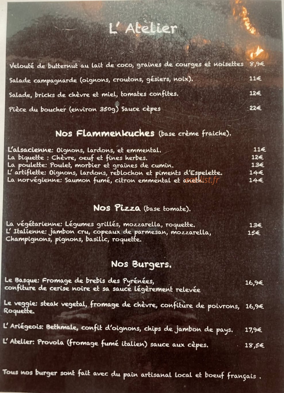 L'Atelier — carte page 1