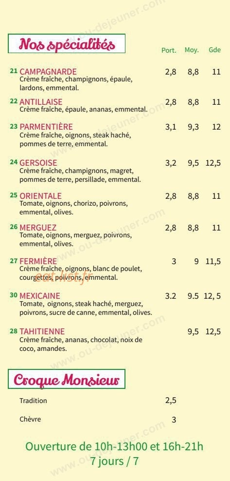 La Pizzatière d'Ax — carte page 3