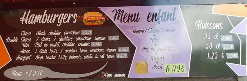 La Sandwicherie — carte page 1