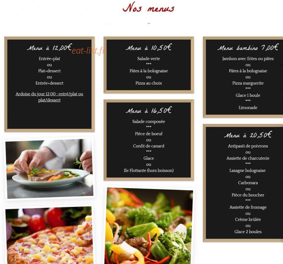 La Trattoria — carte page 2
