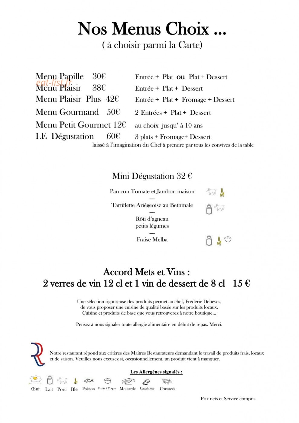 Le Chalet — carte page 2