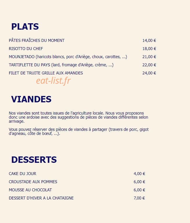 Le Patio — carte page 2