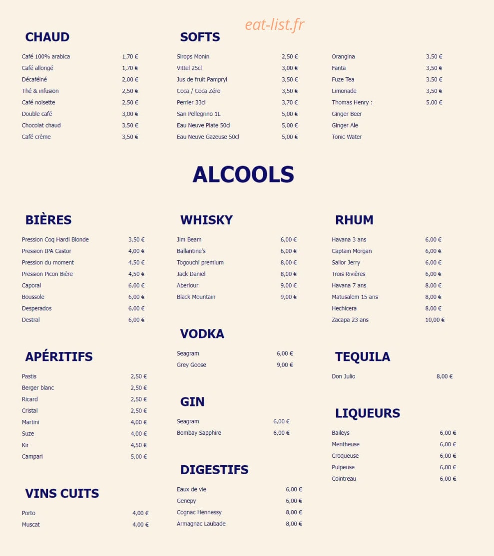 Le Patio — carte page 5