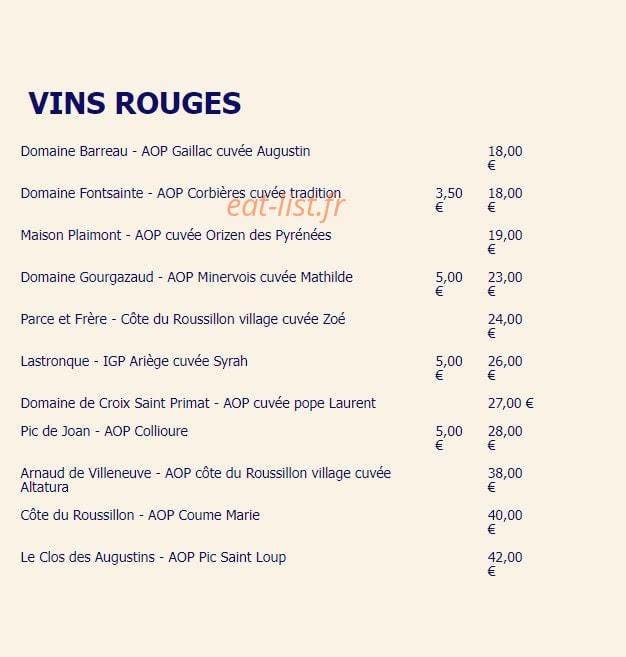 Le Patio — carte page 4
