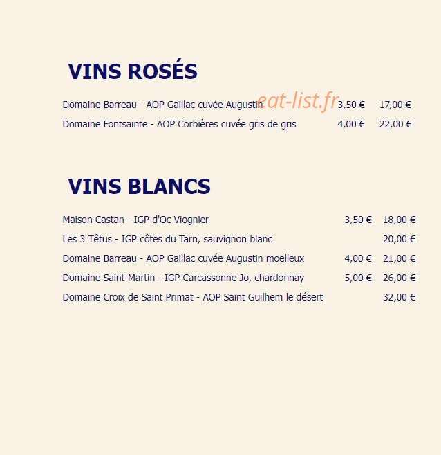 Le Patio — carte page 3