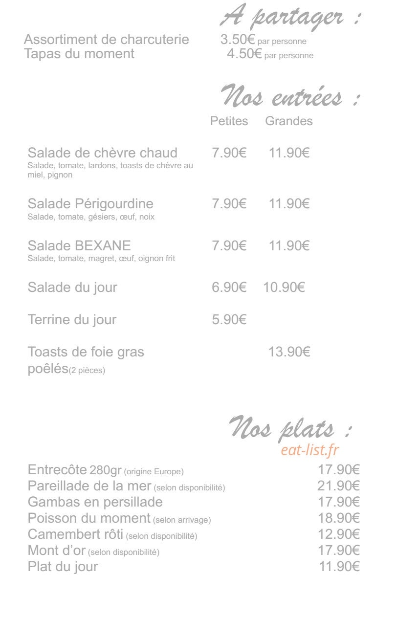 La Bexane — carte page 1
