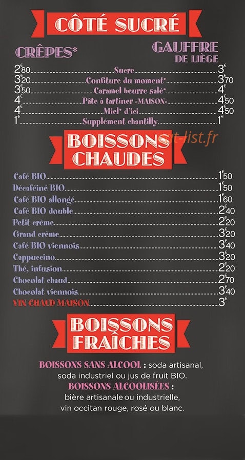 Le Miam d'Ici — carte page 2