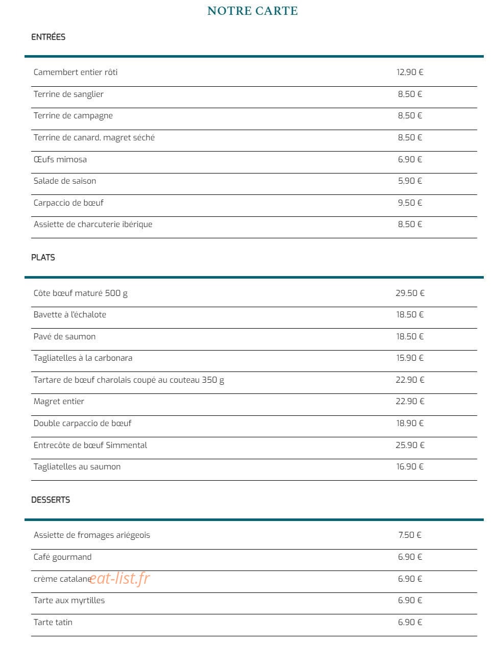 Nanie's Coffee — carte page 2