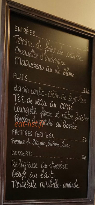 La Goulue — carte page 1