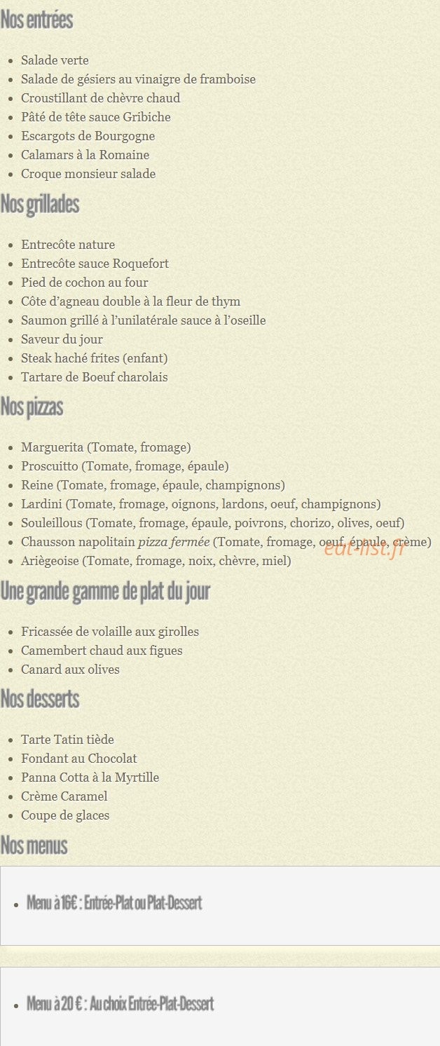 Les Souleillous — carte page 1