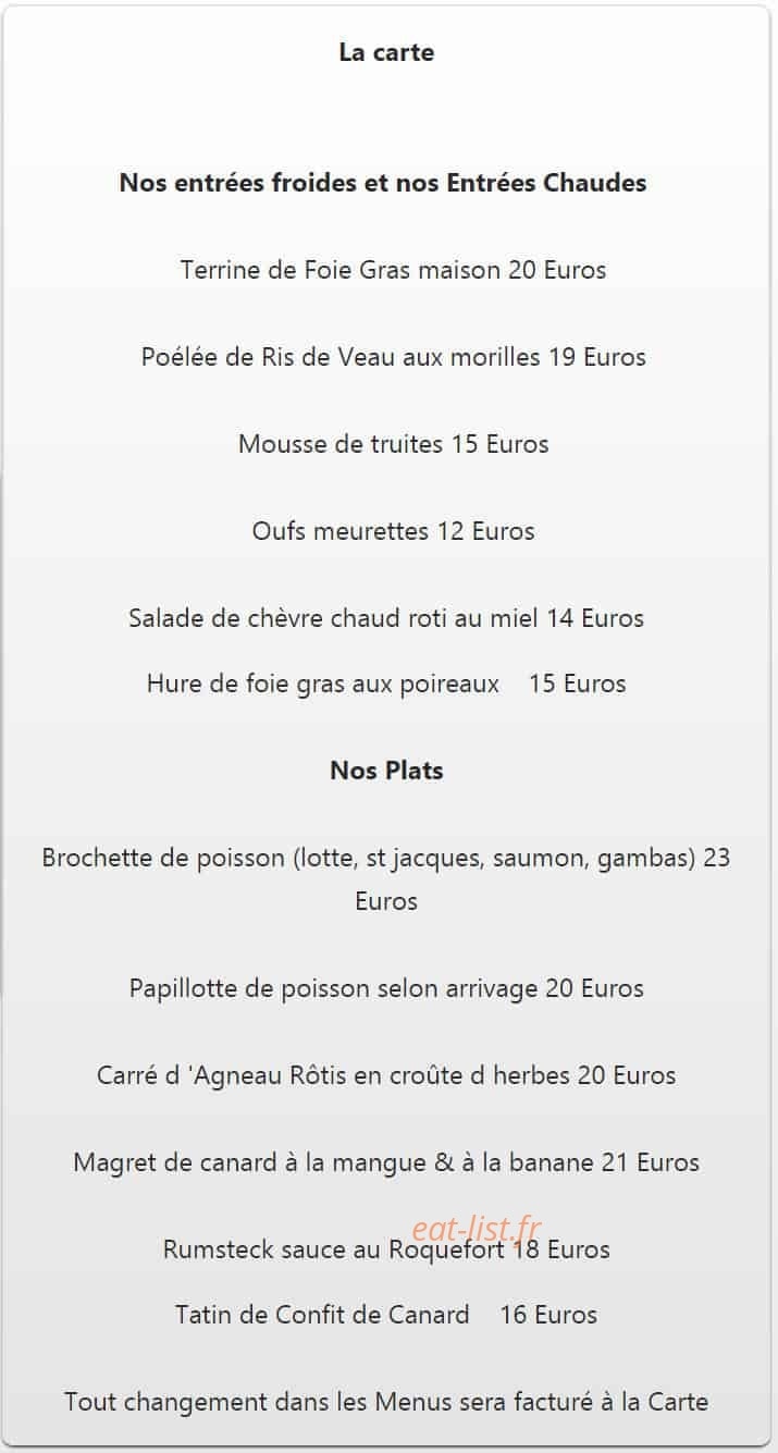Hostellerie de la Poste — carte page 3