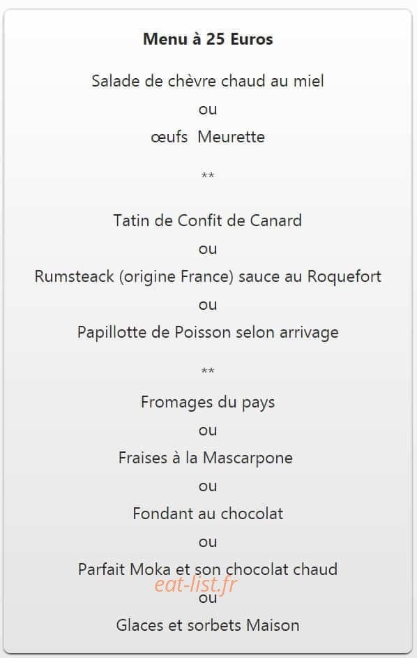 Hostellerie de la Poste — carte page 1
