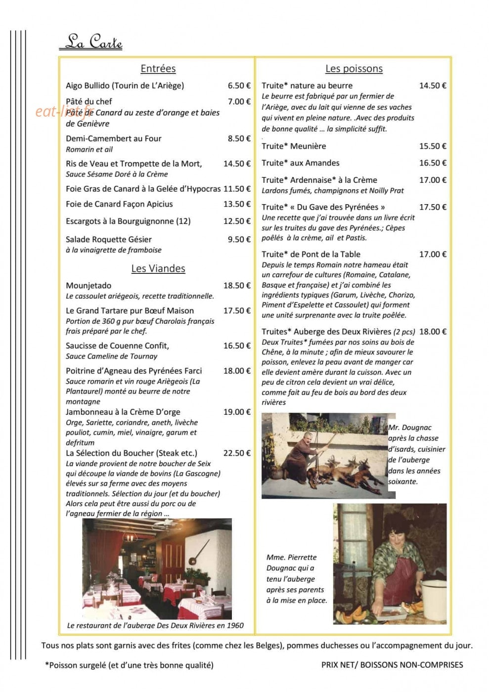 Auberge des Deux Rivières — carte page 6