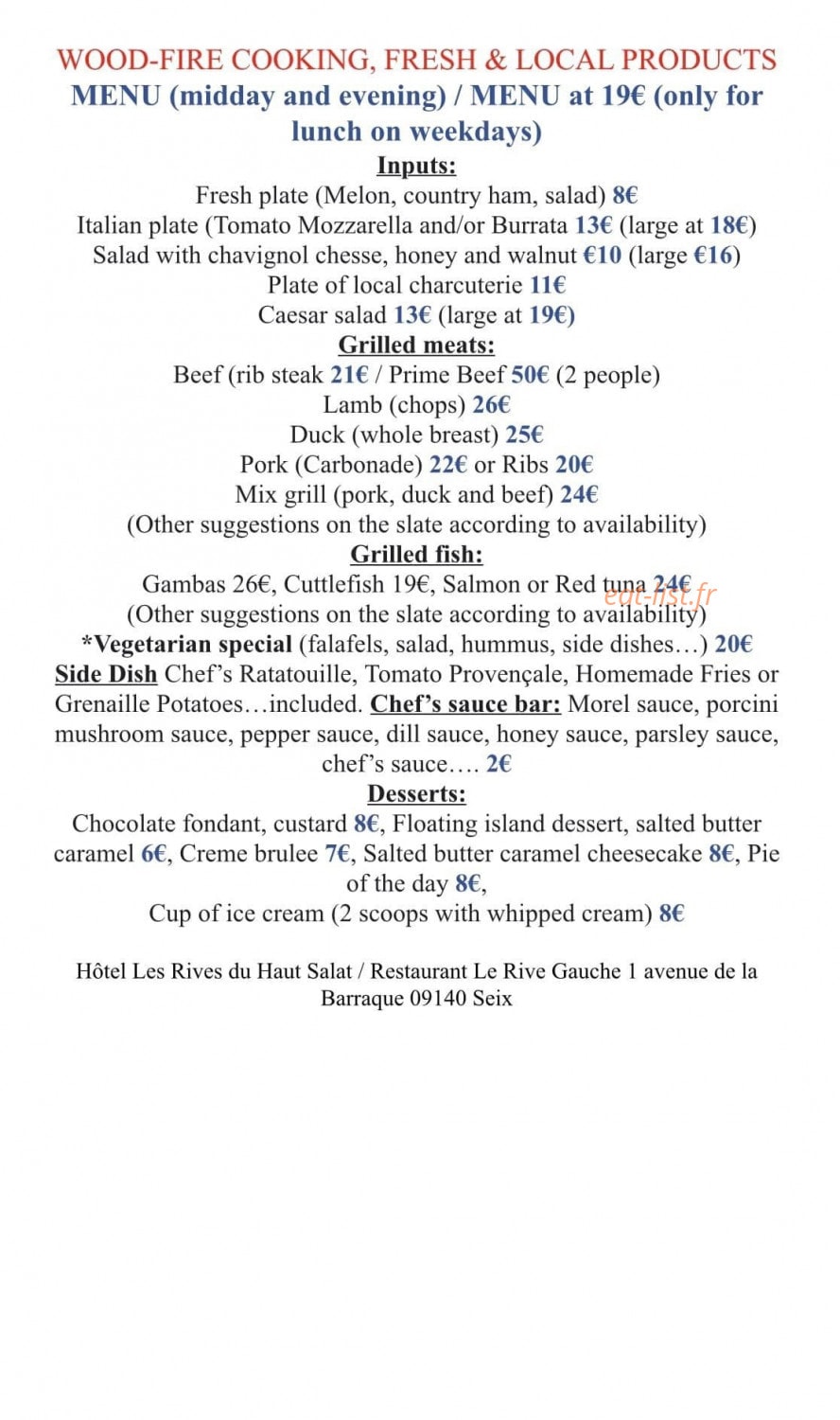 Le Rive Gauche — carte page 2