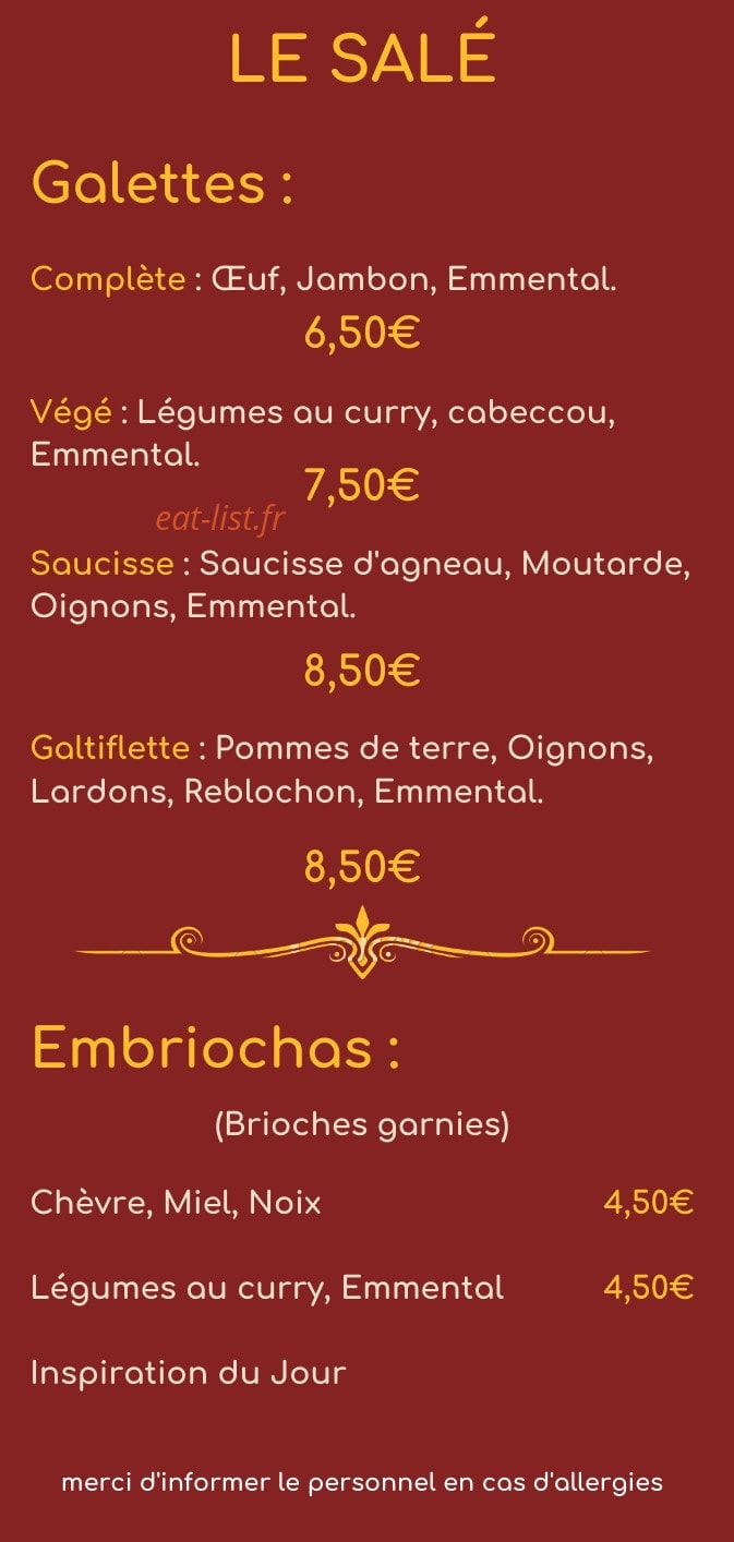 Ô Bon Thé D'Ivine — carte page 3