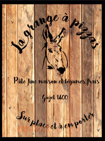 La Grange à Pizzas — carte page 1