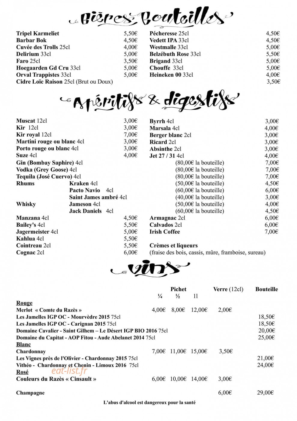 Le Yéti — carte page 6