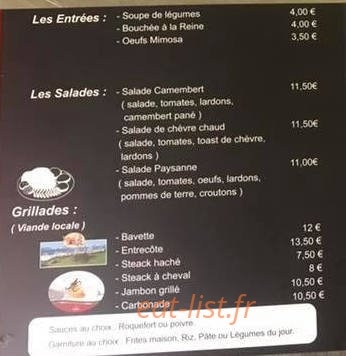 Le Bistrot Du Marché — carte page 1