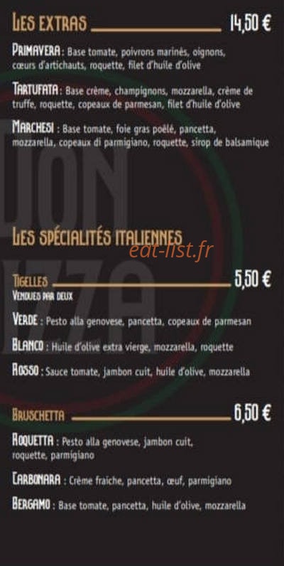Don Pizza — carte page 3