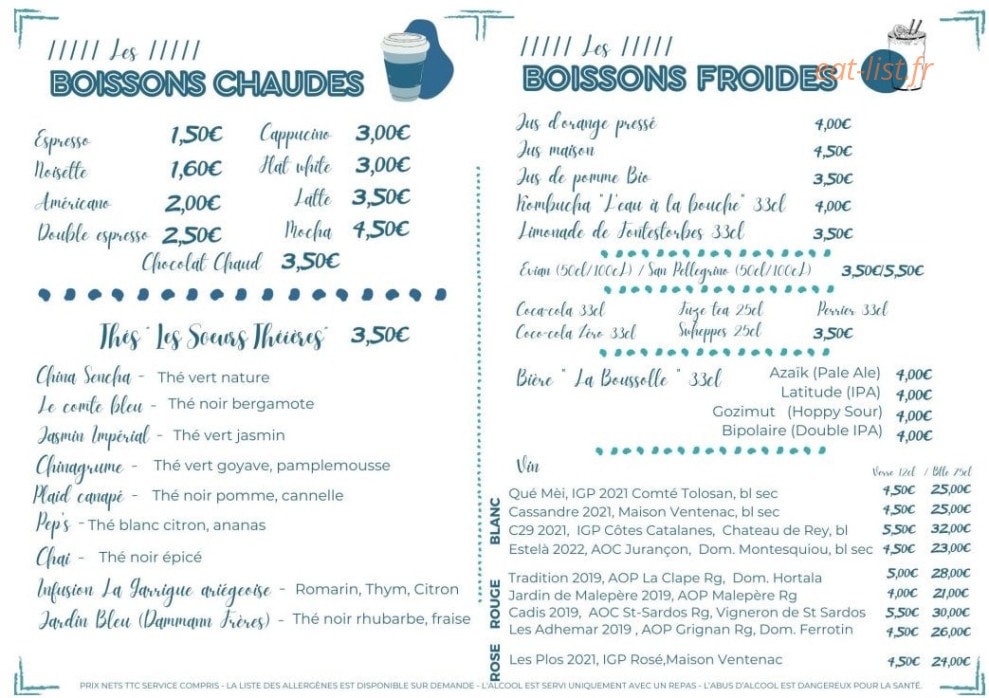 Jardin Bleu — carte page 3