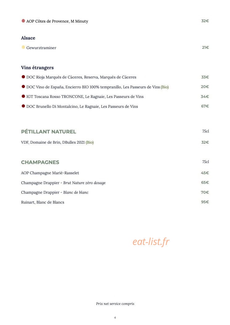 Le Café Rousse — carte page 2