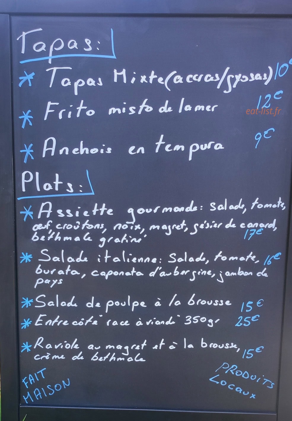 Guinguette la bastide — carte page 1