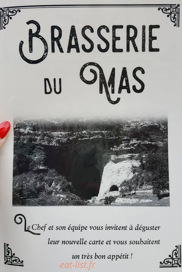 Brasserie Du Mas — carte page 1