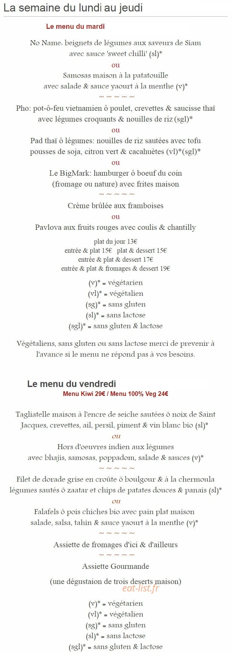 Le Kiwi — carte page 2