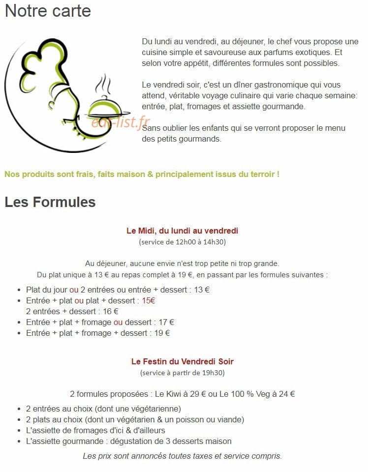 Le Kiwi — carte page 1