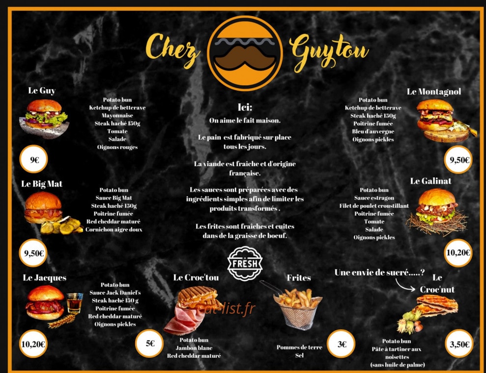 Chez Guytou — carte page 1