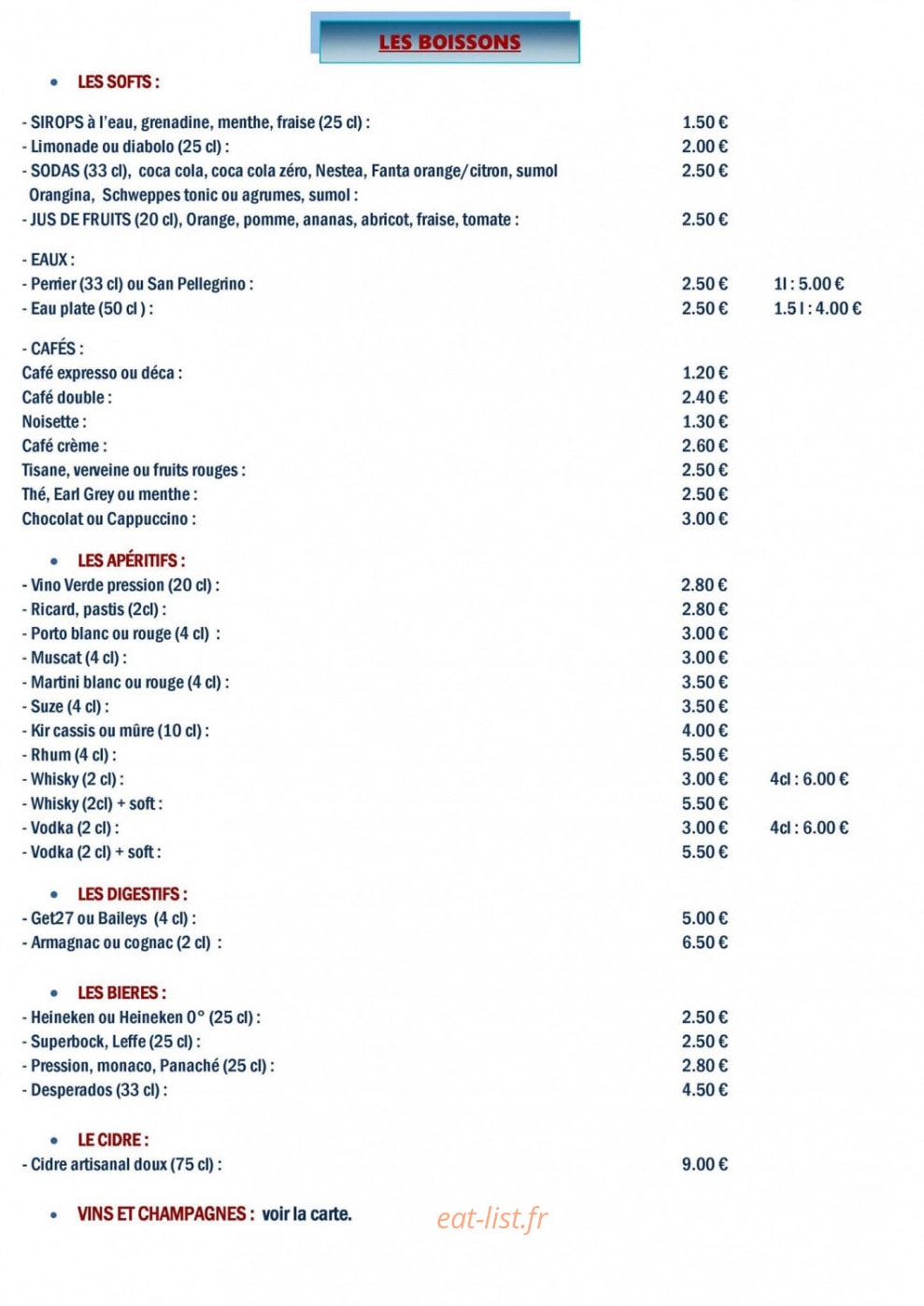 Le Voyage Culinaire — carte page 6