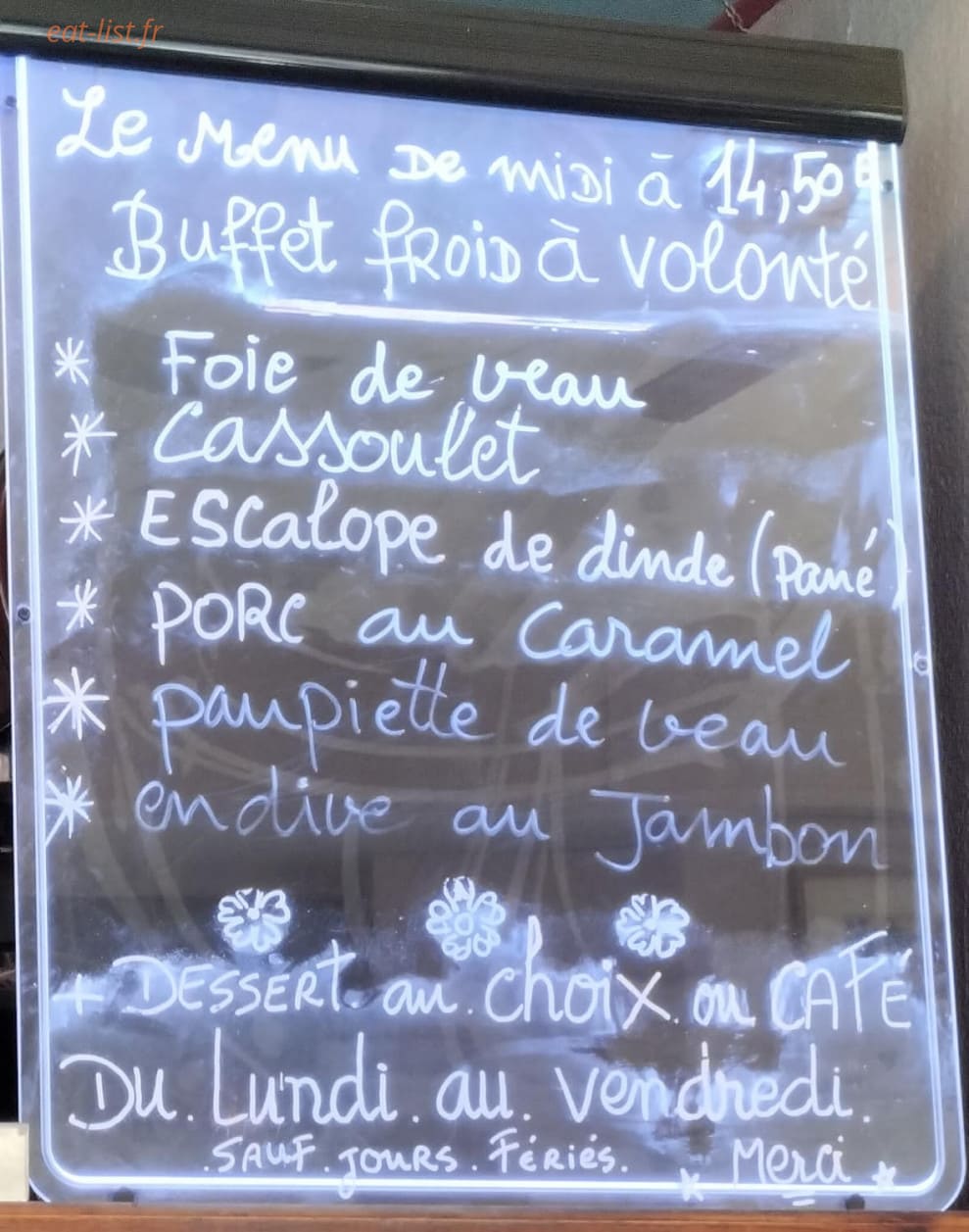 Les 3 Bonheurs — carte page 1