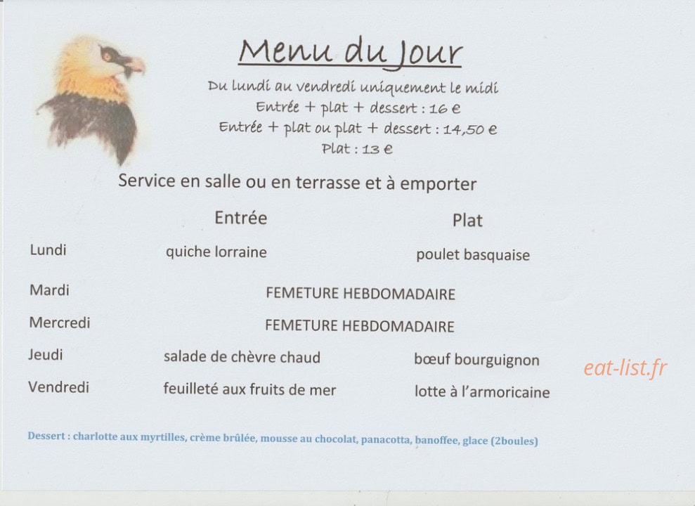 Le Gypaète Barbu — carte page 1