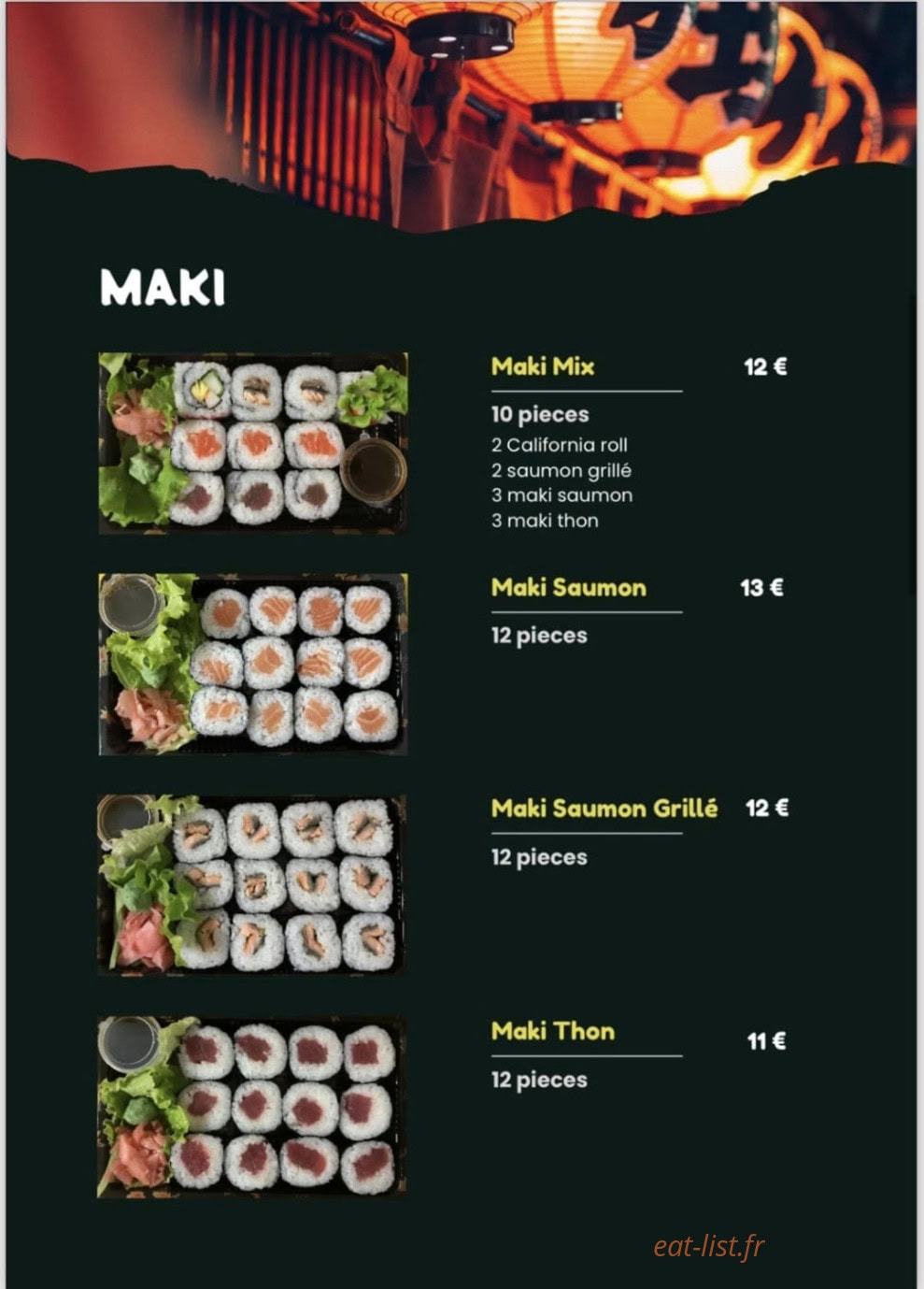 SAKURA Sushi Bar 974 — carte page 6