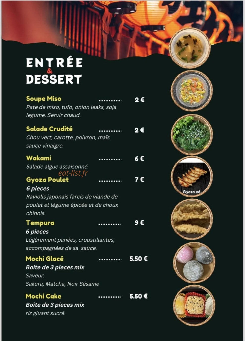 SAKURA Sushi Bar 974 — carte page 1