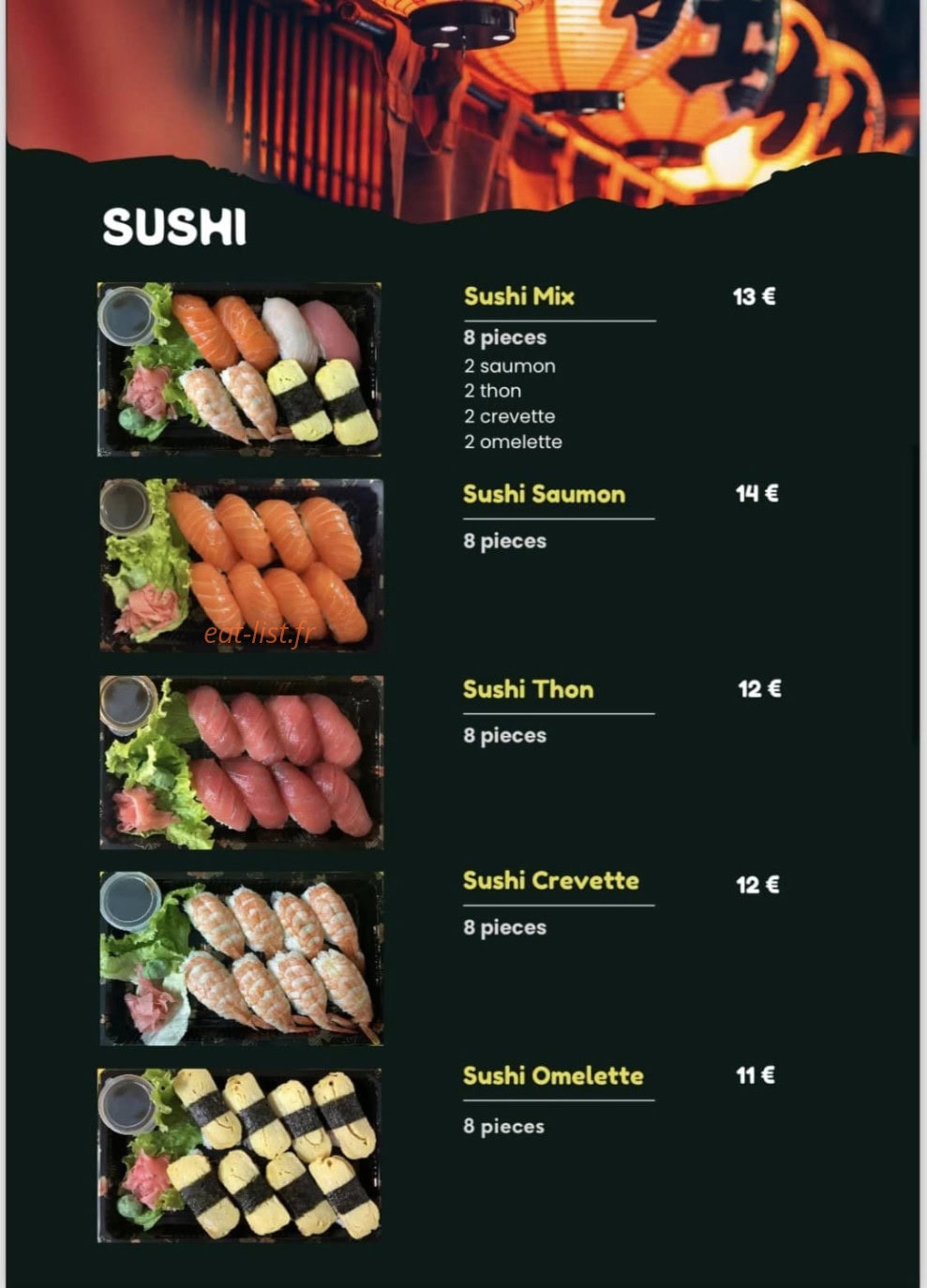 SAKURA Sushi Bar 974 — carte page 5