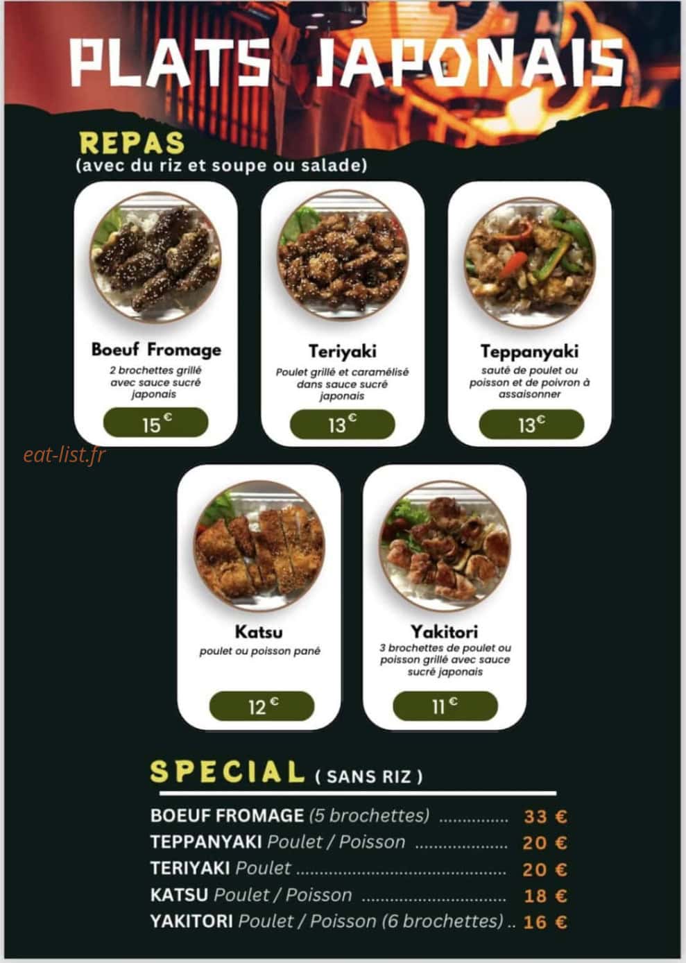 SAKURA Sushi Bar 974 — carte page 3