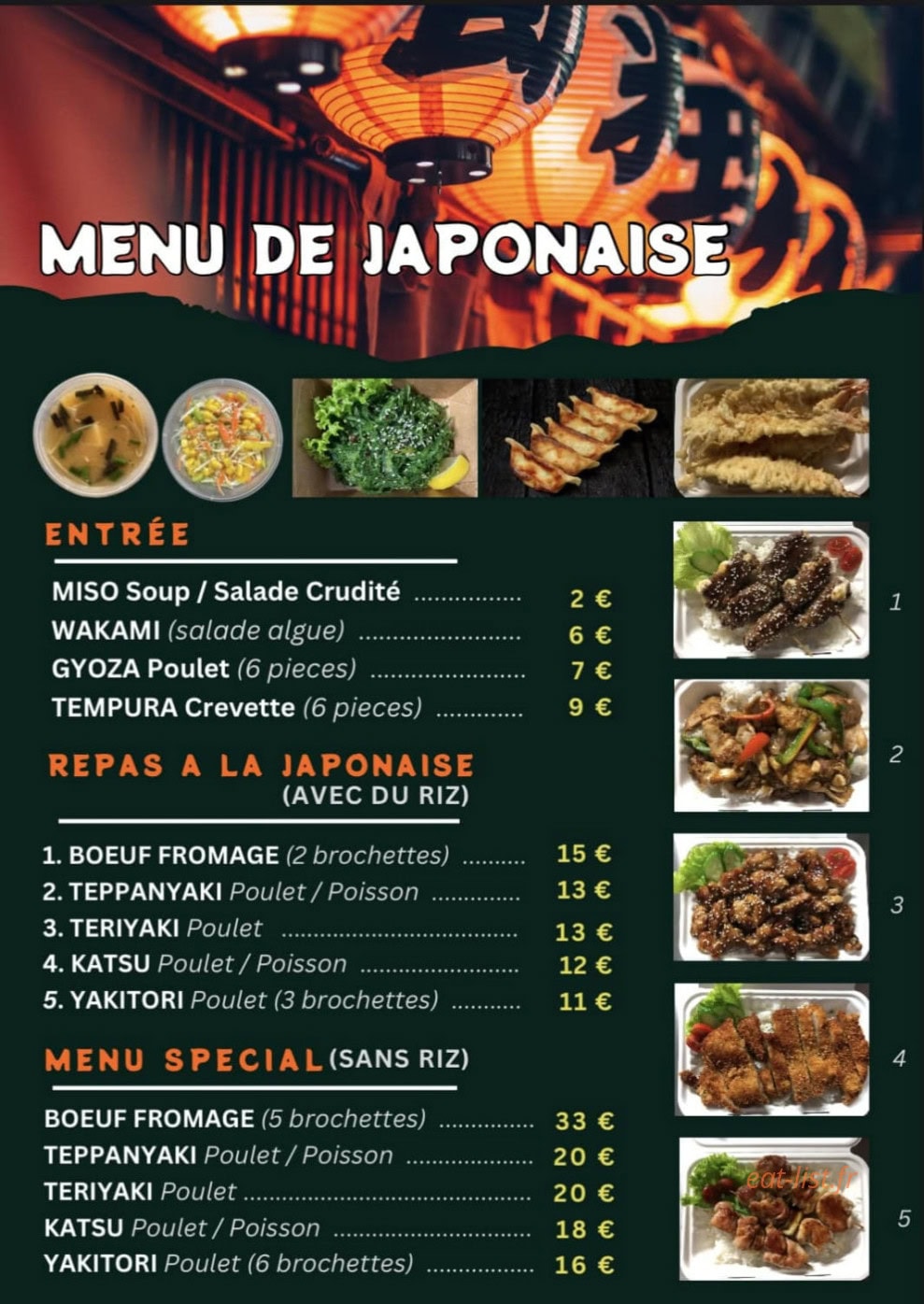 SAKURA Sushi Bar 974 — carte page 9