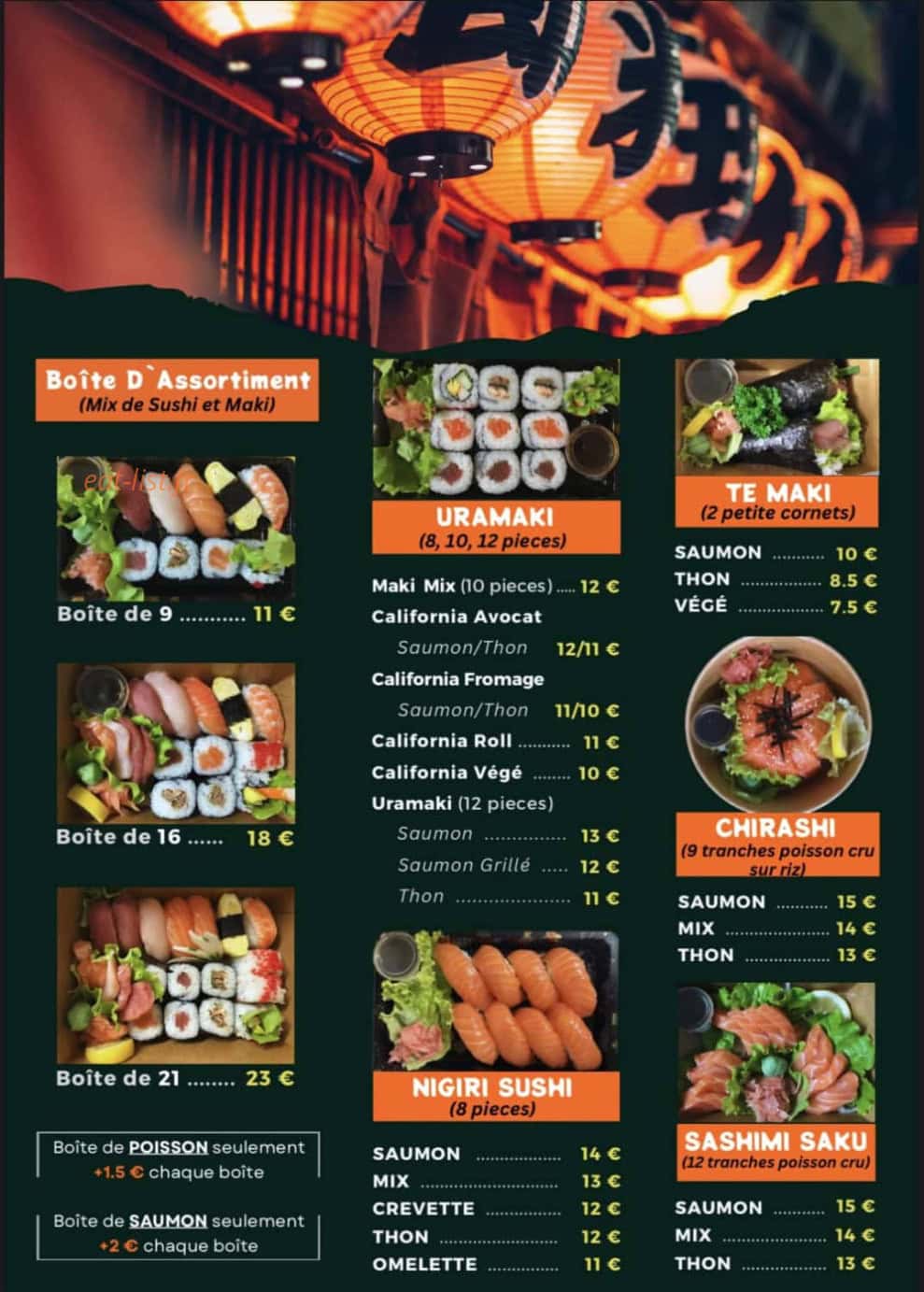 SAKURA Sushi Bar 974 — carte page 8