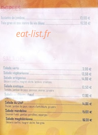 La Mandoline — carte page 2