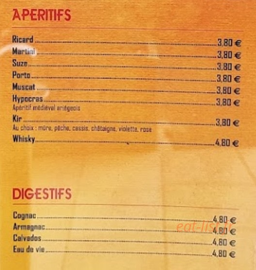 La Mandoline — carte page 10