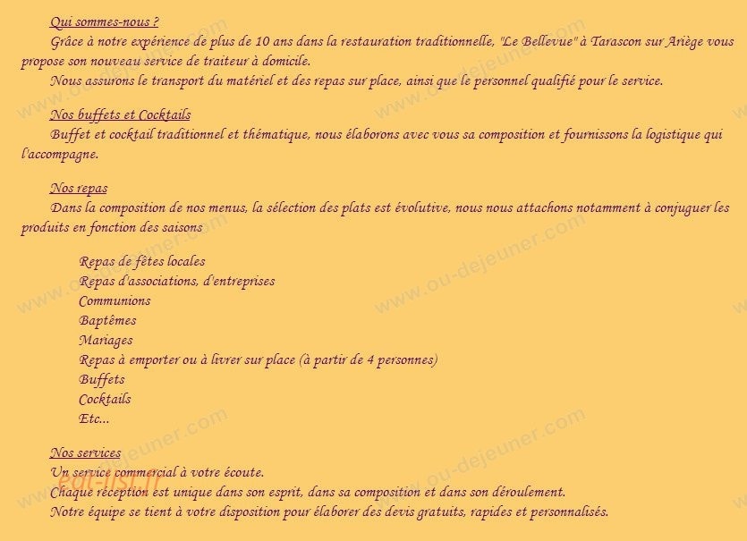 Le Bellevue — carte page 2