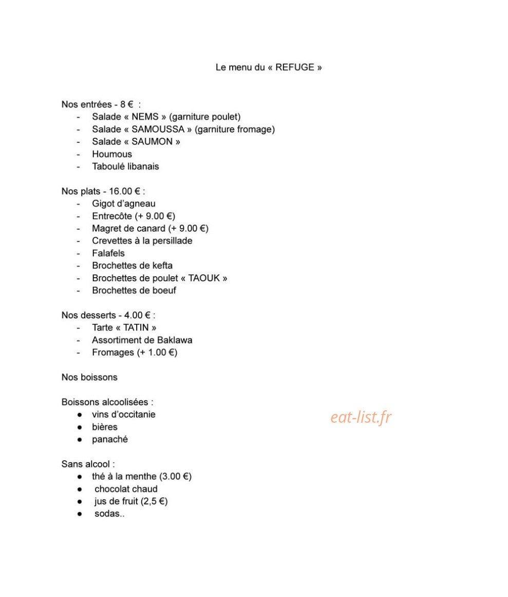 Le refuge — carte page 1