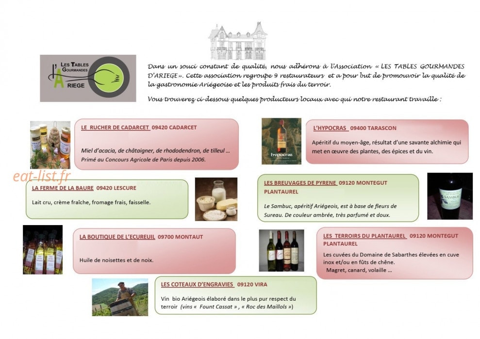 Les Saveurs du Manoir — carte page 6