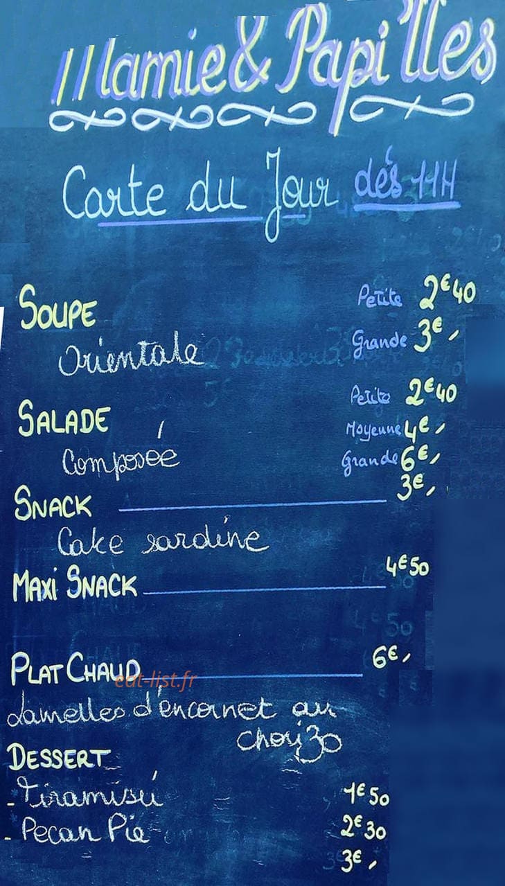 Mamie et papi'lles — carte page 1