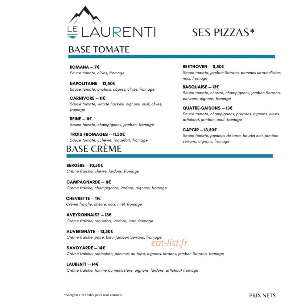 Le Laurenti — carte page 2