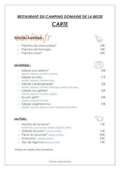 La Besse — carte page 1