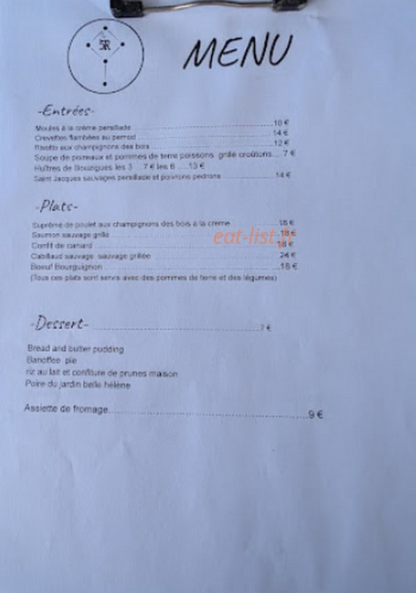 Le 5 R — carte page 1